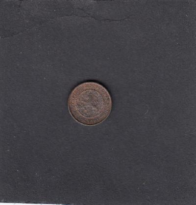 Beschrijving: 1/2 Cent WILHELMINA